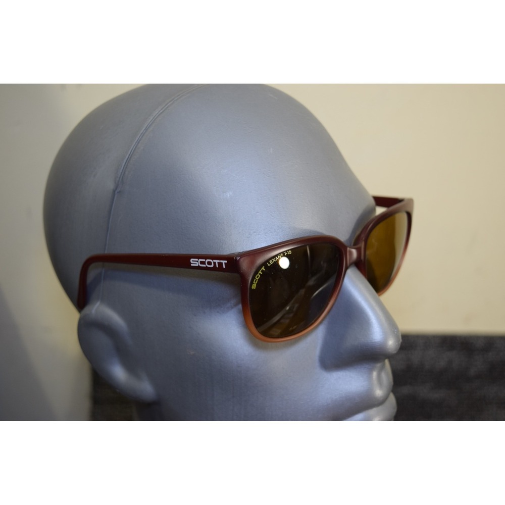 Vintage 1980's SCOTT Cateye Sunglasses Lexan T-15 Lenses Brown FLAWS